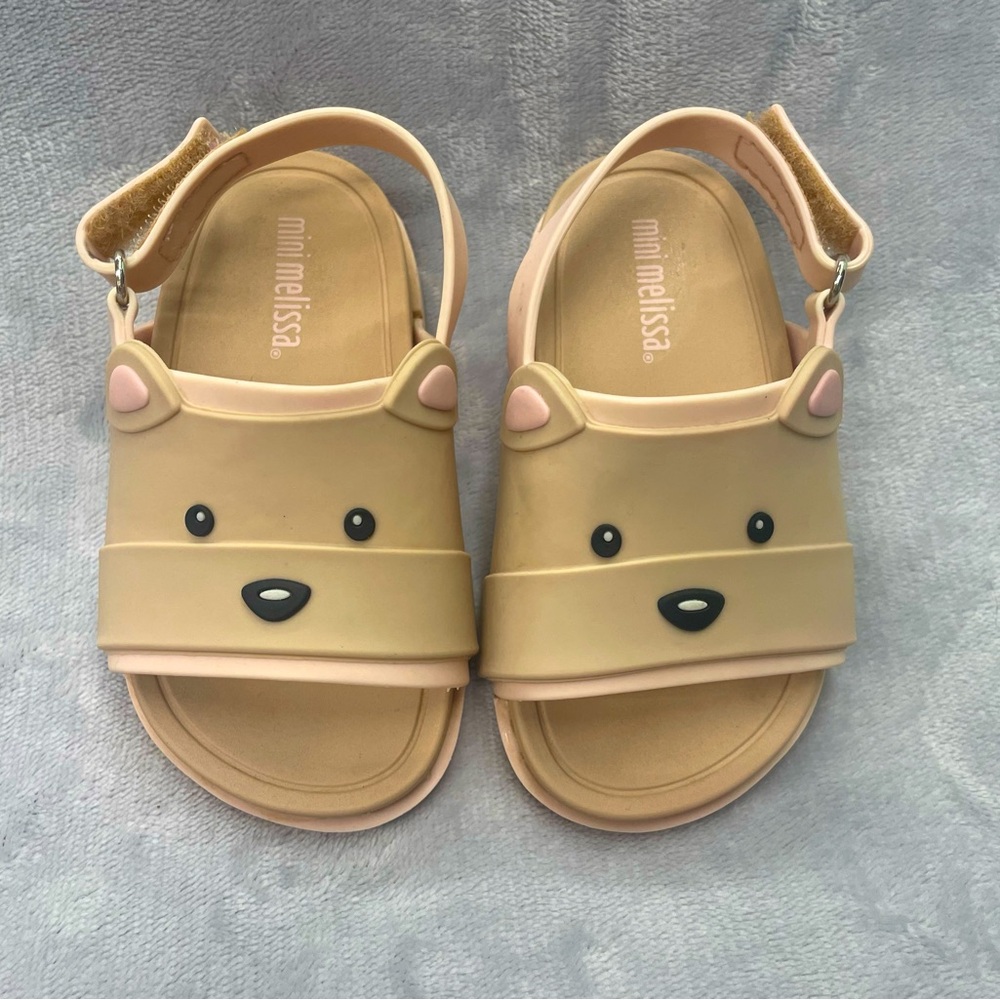 RARE Mini Melissa Teddy Bear Sandal size 6